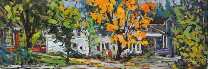 Autumn Glory in Cavan - 10 x 30, Oil